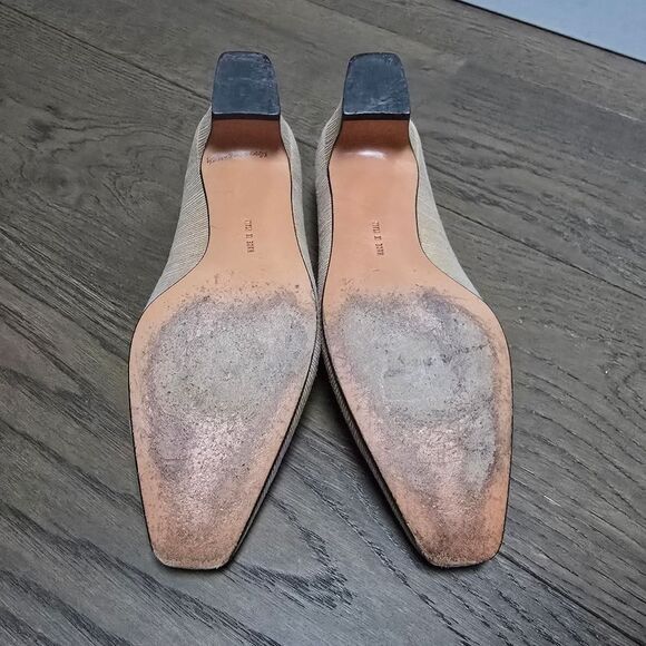 Salvatore Ferragamo Vintage Suede Textured Block Heel Mini Pump - Picture 9 of 13